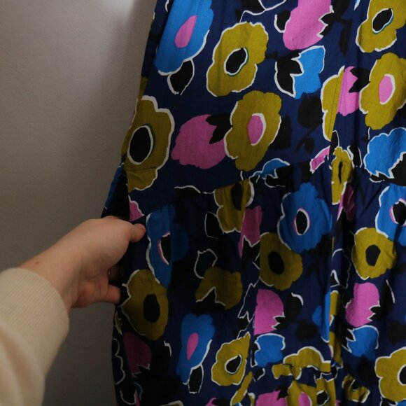 Velvet Graham Spencer Marlowe Printed Midi Dress Women Medium Floral Boho Cotton - Picture 3 of 6